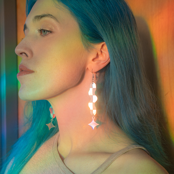 Check Urself Iridescent Earrings
