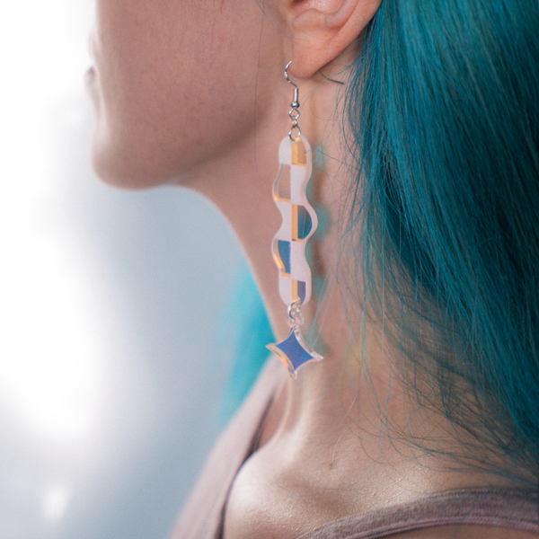 Check Urself Iridescent Earrings