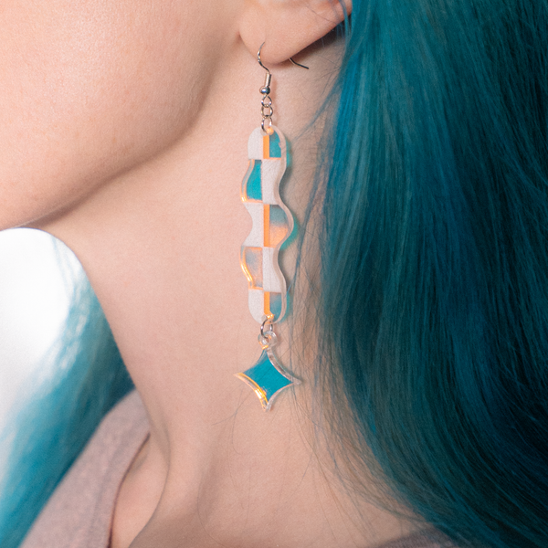 Check Urself Iridescent Earrings