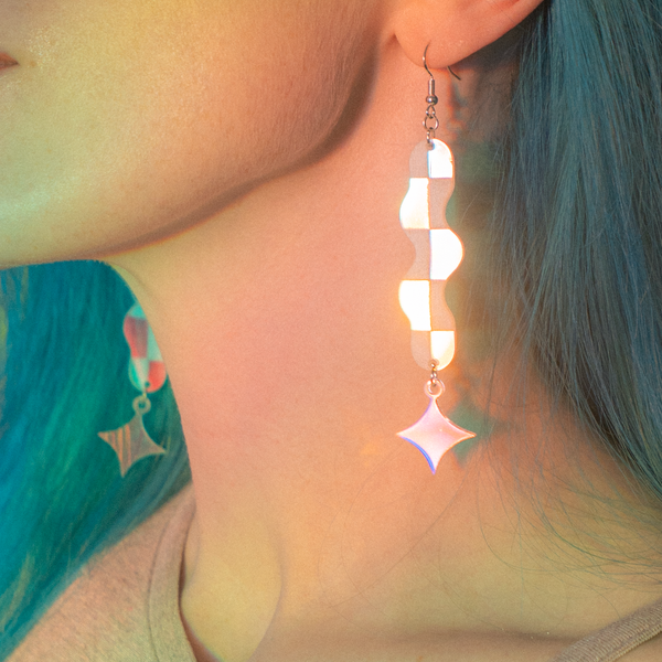 Check Urself Iridescent Earrings